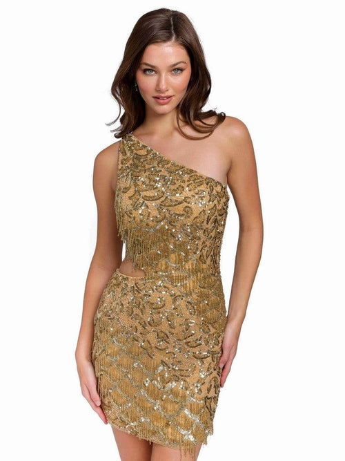 Homecoming Dresses Homecoming Short Dress Gold
