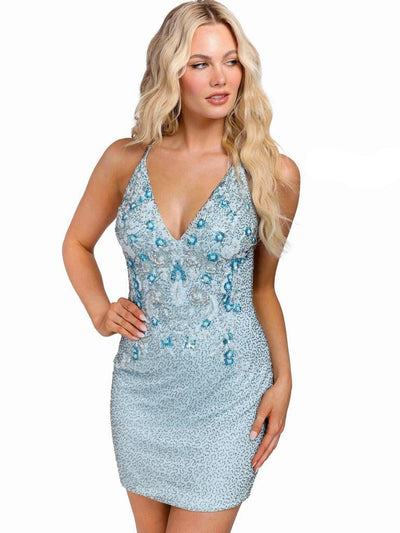 Primavera Couture Homecoming Short Prom Dress 3859 - The Dress Outlet