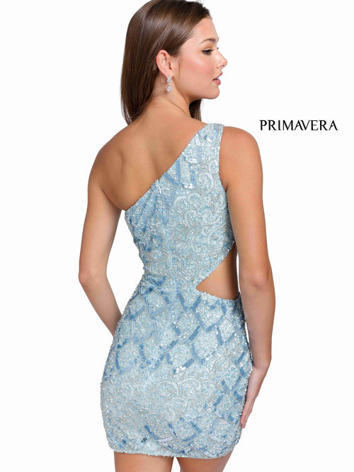 Primavera Couture 3504 One Shoulder Short Dress