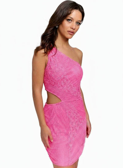 Primavera Couture 3840 One Shoulder Short Dress