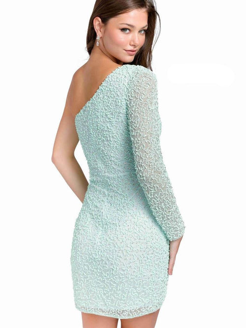 Primavera Couture 3849 Prom Short Beaded Dress