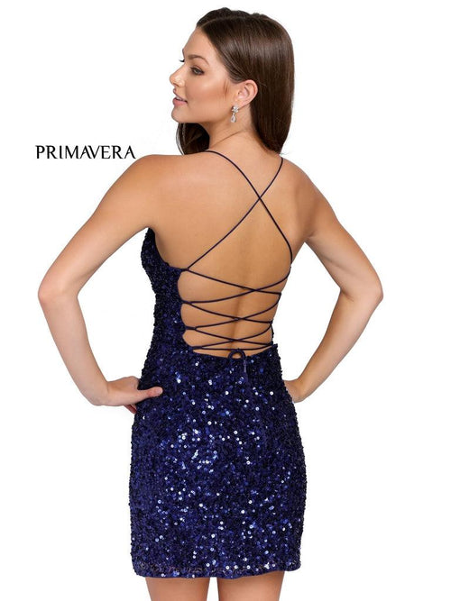Primavera Couture 3891 Short Fitted Prom Dress