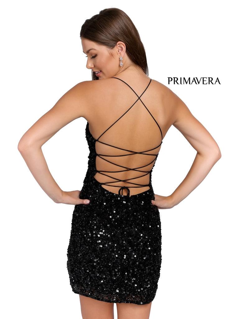 Primavera Couture 3891 Short Fitted Prom Dress
