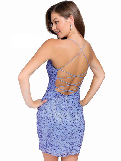 Primavera Couture 3814 Short Fitted Prom Dress