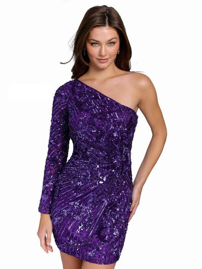 Primavera Couture Short Fitted Prom Dress 3839 - The Dress Outlet