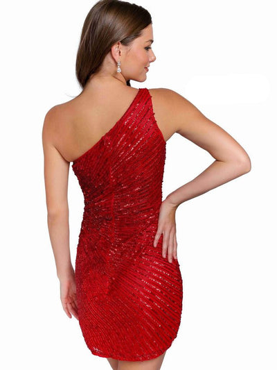 Primavera Couture One-Shoulder Prom Dress 3830