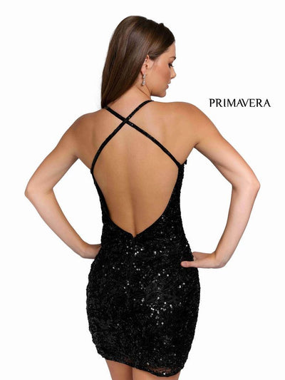 Primavera Couture 3832 Short Fitted Prom Dress