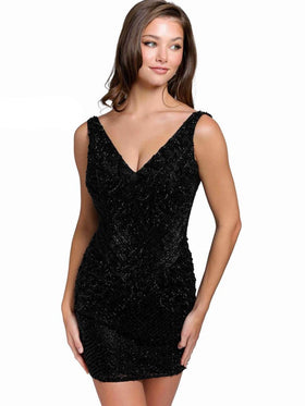 Primavera Couture 3802 Sleeveless Short Prom Dress