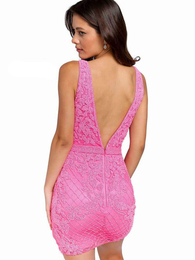 Primavera Couture 3856 Short Sleeveless Prom Dress