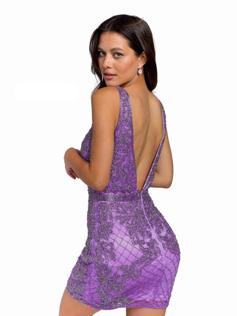 Primavera Couture 3856 Short Sleeveless Prom Dress