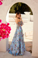 Print Off Shoulder Ruffled Gown by Juliet JT2887C - Long Formal Dresses