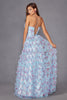 Print Sleeveless Ruffled Slit Gown by Juliet JT2572U - Long Formal Dresses