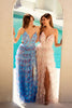 Print Sleeveless Ruffled Slit Gown by Juliet JT2572U - Long Formal Dresses