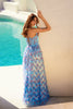 Print Sleeveless Ruffled Slit Gown by Juliet JT2572U - Long Formal Dresses