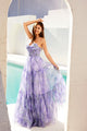 Print Strapless A-line Gown by Juliet JT2507A - Long Formal Dresses