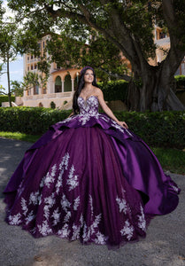 Purple And Silver Quinceanera Dresses