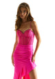 Madeline Gardner New York 49030 Long Formal Ruffle Slit Corset Prom Dress