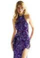 Madeline Gardner New York 49034 Fitted Long Formal Floral Sequin Prom Dress
