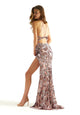 Madeline Gardner New York 49034 Fitted Long Formal Floral Sequin Prom Dress