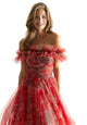 Madeline Gardner New York 49057 Long Floral Ball Gown Prom Dress