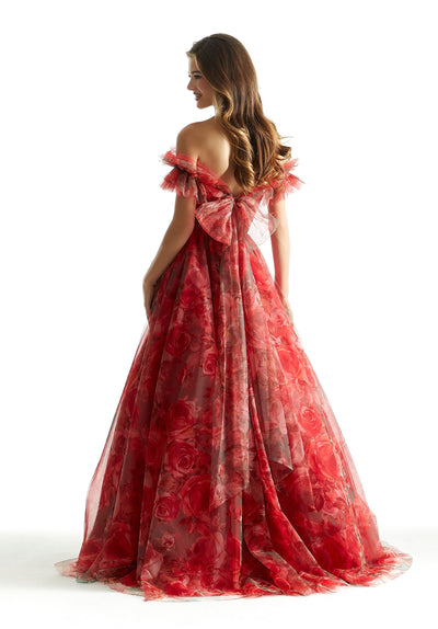 MGNY Madeline Gardner New York 49057 Long Floral Ball Gown Prom Dress