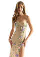 Madeline Gardner New York 49059 Long Formal Floral Applique Prom Dress