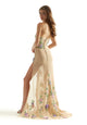 Madeline Gardner New York 49059 Long Formal Floral Applique Prom Dress