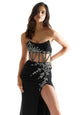 Madeline Gardner New York 49063 Fitted Long Formal Slit Prom Dress
