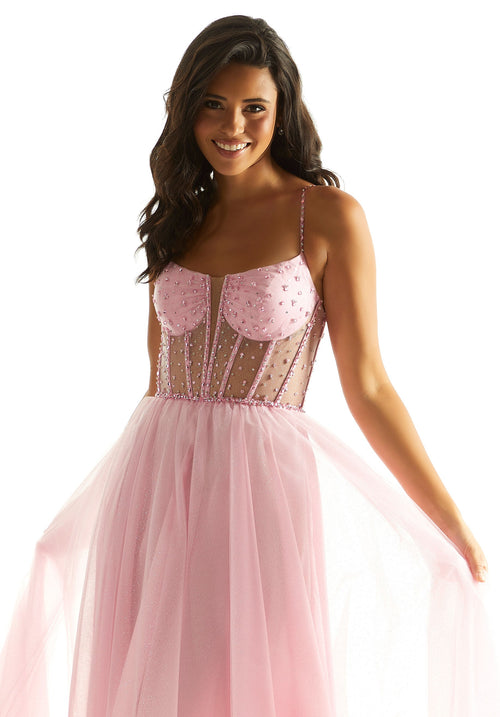 Madeline Gardner New York 49069 A Line Formal Long Corset Prom Dress