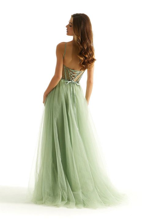 Madeline Gardner New York 49069 A Line Formal Long Corset Prom Dress