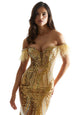 Madeline Gardner New York 49081 Fitted Long Formal Sequin Prom Dress