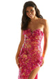 Madeline Gardner New York 49087 Long Floral Sequin Prom Dress