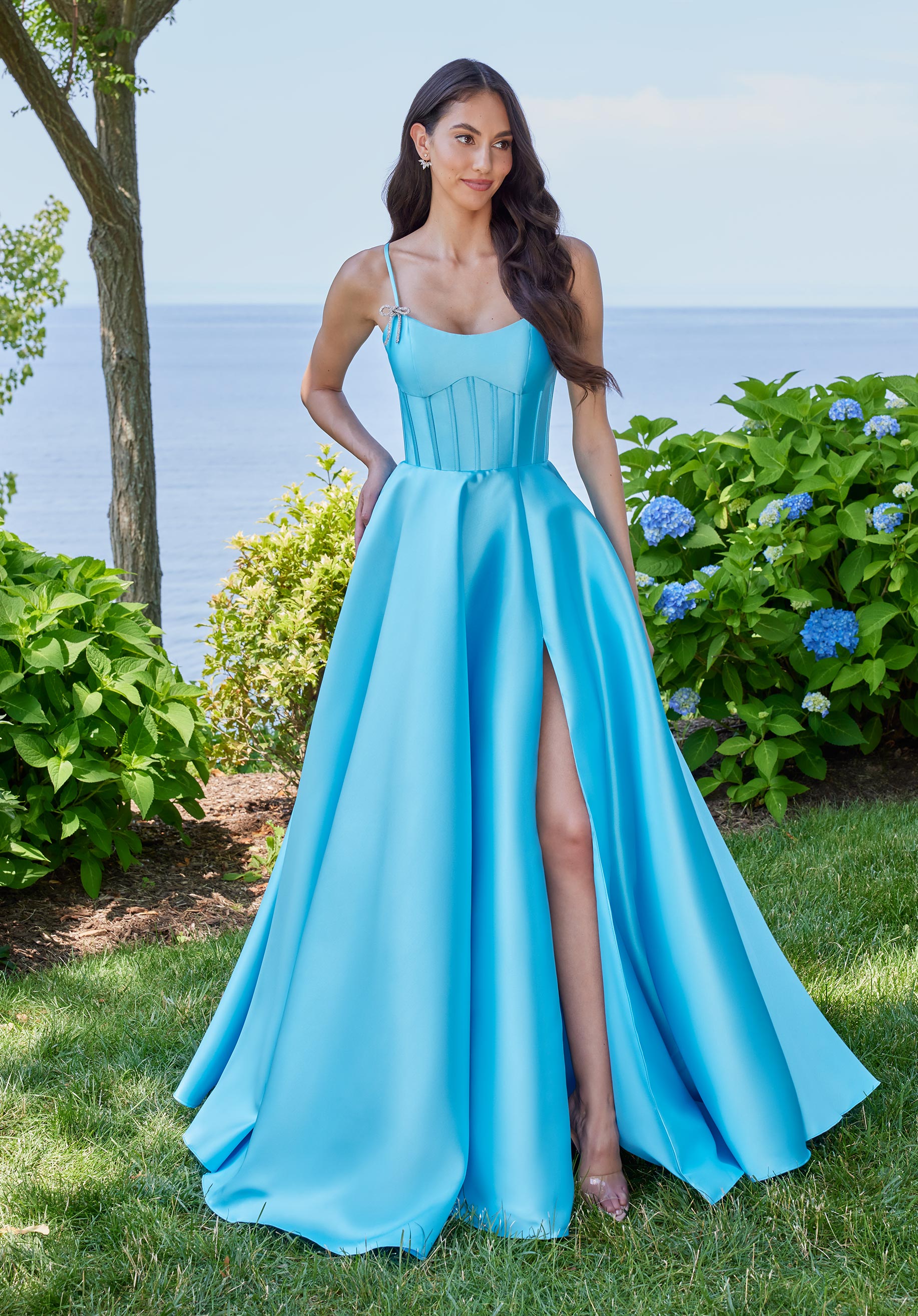 Prom Dresses Long Formal Ball Gown Chic Prom Dress Aqua