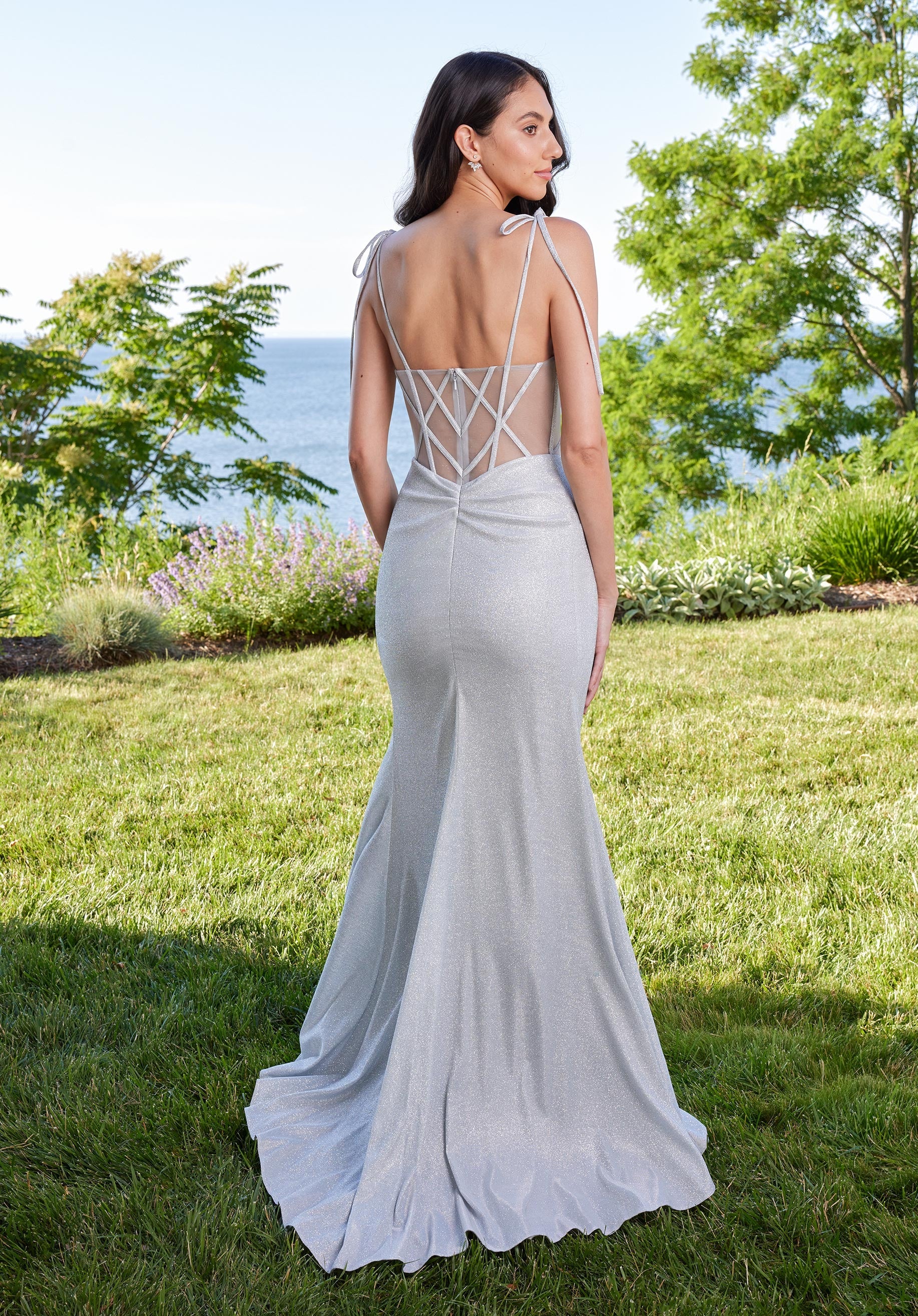 MGNY Madeline Gardner New York 49186 Metallic Prom Dress – Fit & Flair