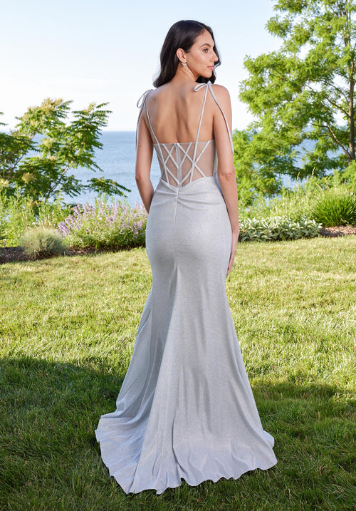 MGNY Madeline Gardner New York 49186 Metallic Prom Dress – Fit & Flair