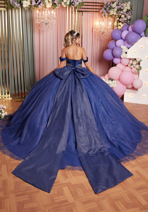 MGNY Madeline Gardner New York 89515 Long Beaded Fringe Quinceanera Dress