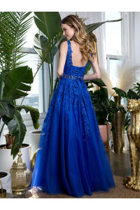 Prom Ballgown Embellished Floral Embroidery A-Line Dress By Eva 5232 - Dress