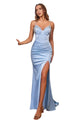 Prom Dress 2025 Sexy Embellished Fitted Corset Long Gown - LT BLUE / 4 - Dress