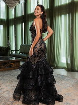 Prom Dress Plunging V-Neck Beaded Formal Gown By Royal Queen RQ8148