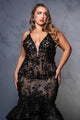 Prom Dress Plunging V-Neck Beaded Formal Gown By Royal Queen RQ8148 - Dress