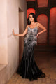 Prom Dress Scoop Neck Mermaid Evening Gown By Royal Queen RQ8167 - BLACK / 4 - Dress