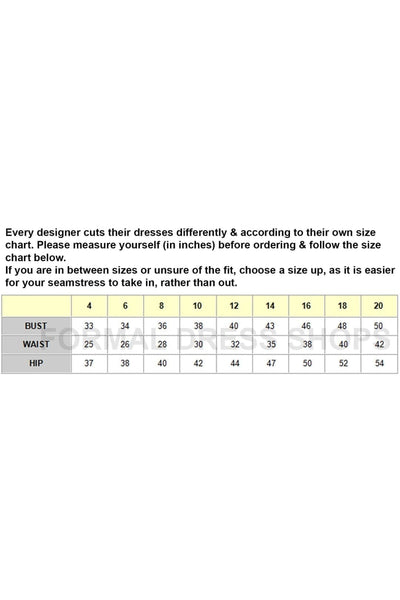prom dress size guide Sherri Hill Size