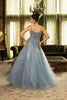 Prom Dress Sleeveless Plunging Neck Gala Gown By May Queen MQ2135 - Dress