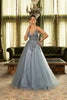 Prom Dress Sleeveless Plunging Neck Gala Gown By May Queen MQ2135 - Dress