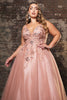 Prom Dress Sleeveless Plunging Neck Gala Gown By May Queen MQ2135 - Dress