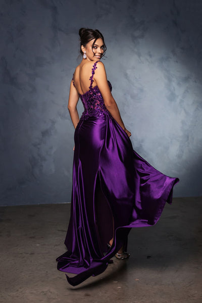 Prom Dress Square Neck Sleeveless Gala Gown By May Queen MQ2145B - Dress