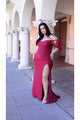Prom Dress Stretchy Off The Shoulder Plus Size Gown By May Queen MQ1858B - Dress