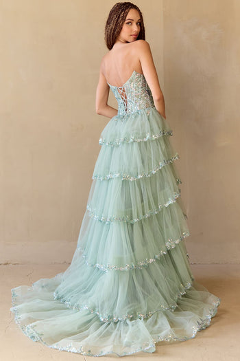 Prom Dress Sweetheart Illusion Bodice Gala Gown By Amelia Couture 4033 - Dress
