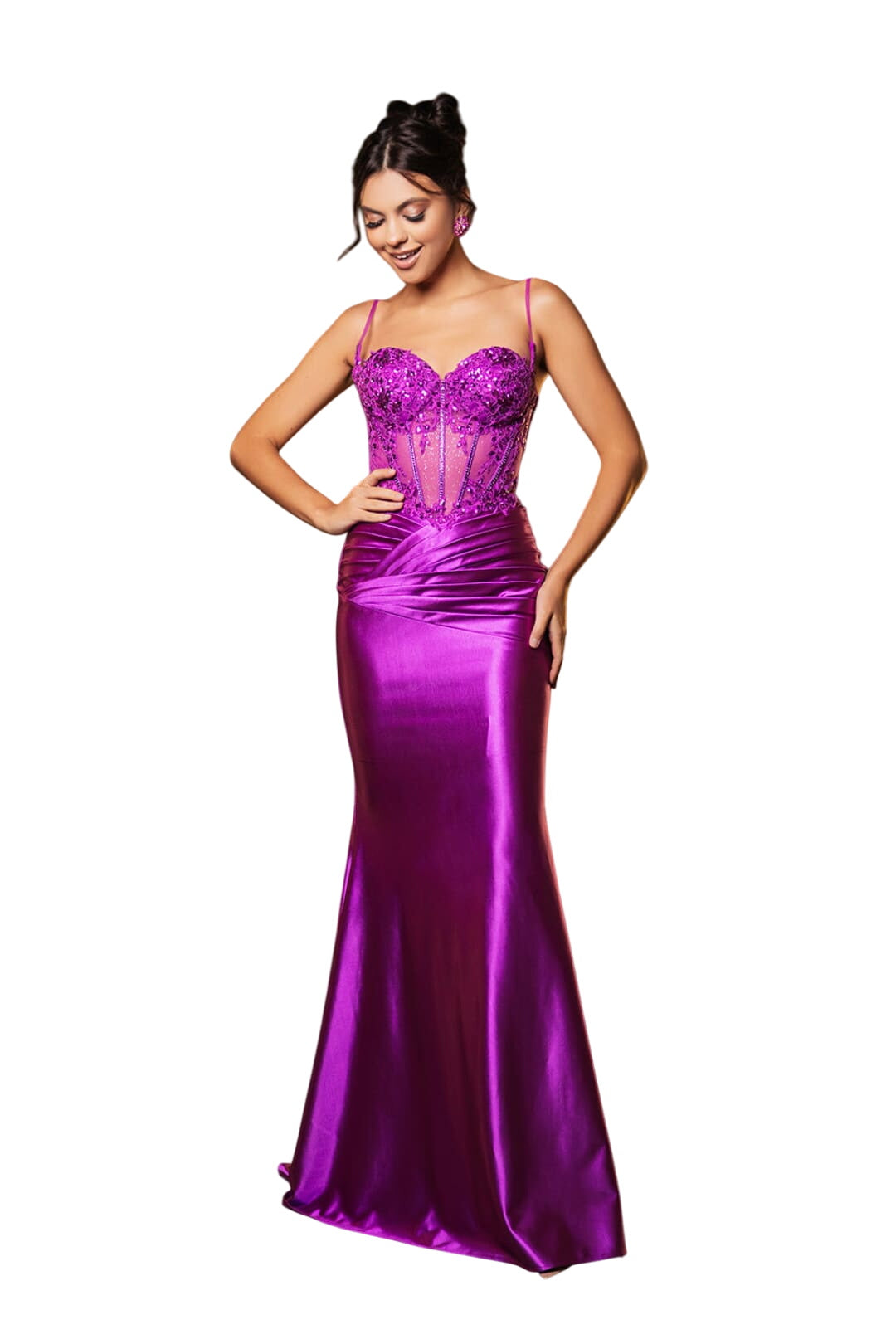 Prom Dress Sweetheart Mermaid Formal Gown By May Queen MQ2139 - VIOLET / 2 - Dress