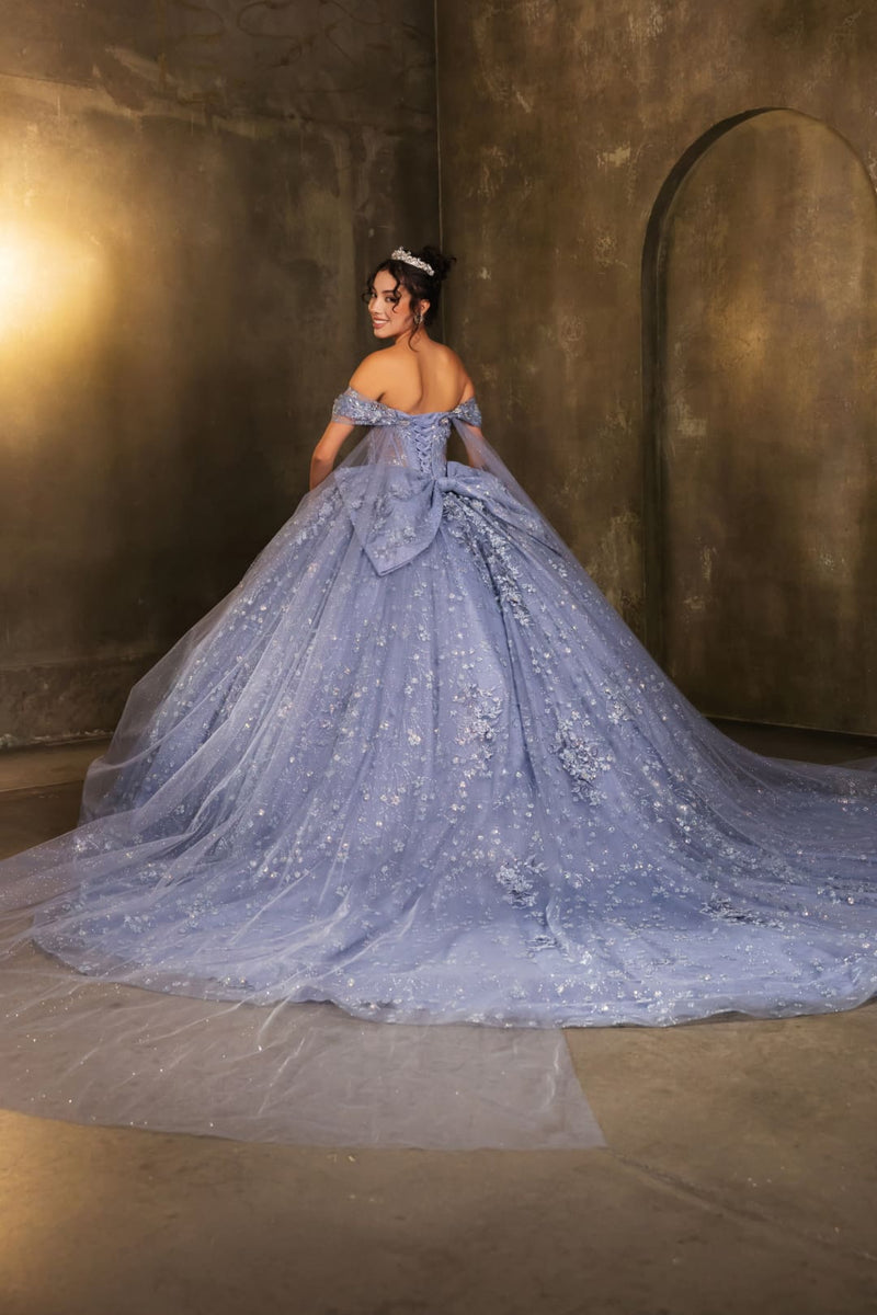 Sweetheart Ruffle Sequin Gown by Layla K